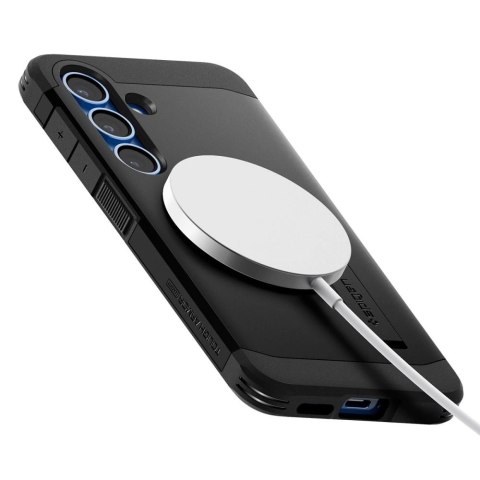 Etui Spigen Tough Armor MagSafe na Samsung Galaxy S25 - czarne Etui Spigen Tough Armor MagSafe na Samsung Galaxy S25 - czarne