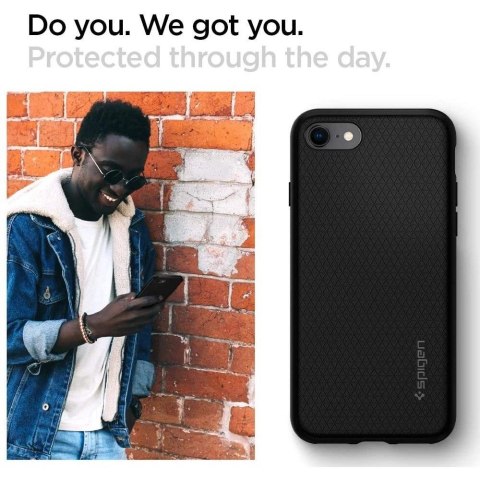 Etui Spigen Liquid Air na iPhone 7 / 8 / SE 2020 / SE 2022 - czarne Etui Spigen Liquid Air na iPhone 7 / 8 / SE 2020 / SE 2022 - czarne