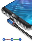 Kabel Ugreen US284 50941 USB-A (prosty) / USB-C (kątowy) 3A 1m - szary