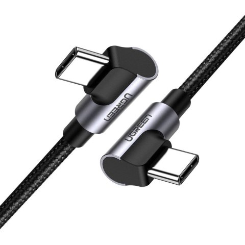 Kabel Ugreen US323 kątowy USB-C - USB-C PD QC SCP 3A 480Mb/s 1m - szary Kabel Ugreen US323 kątowy USB-C - USB-C PD QC SCP 3A 480Mb/s 1m - szary