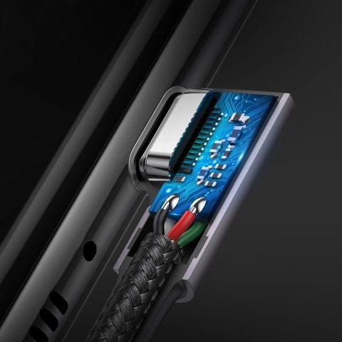 Kabel Ugreen US323 kątowy USB-C - USB-C PD QC SCP 3A 480Mb/s 1m - szary Kabel Ugreen US323 kątowy USB-C - USB-C PD QC SCP 3A 480Mb/s 1m - szary