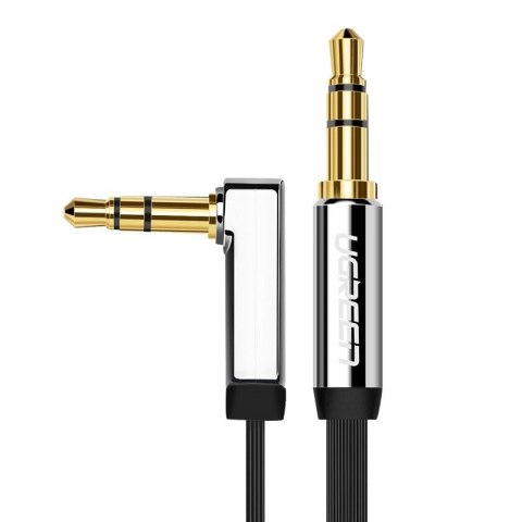 Ugreen płaski kabel przewód audio AUX 3,5 mm mini jack 3m srebrny (10728) Ugreen płaski kabel przewód audio AUX 3,5 mm mini jack 3m srebrny (10728)