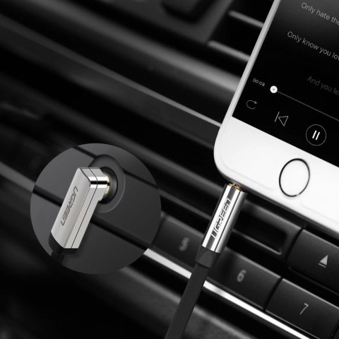 Ugreen płaski kabel przewód audio AUX 3,5 mm mini jack 3m srebrny (10728) Ugreen płaski kabel przewód audio AUX 3,5 mm mini jack 3m srebrny (10728)