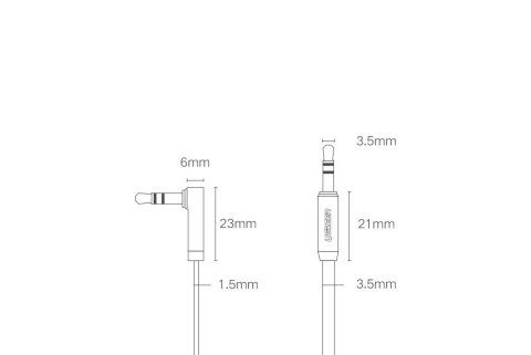 Ugreen płaski kabel przewód audio AUX 3,5 mm mini jack 3m srebrny (10728) Ugreen płaski kabel przewód audio AUX 3,5 mm mini jack 3m srebrny (10728)