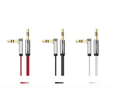 Ugreen płaski kabel przewód audio AUX 3,5 mm mini jack 5m srebrny (10729) Ugreen płaski kabel przewód audio AUX 3,5 mm mini jack 5m srebrny (10729)