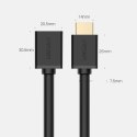 Kabel Ugreen HD107 10140 HDMI (męski) - HDMI (żeński) 4K 0.5 m - czarny