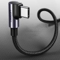 Kabel Ugreen US255 50123 USB-C (prosty) / USB-C (kątowy) PD QC 60W 3A 1m - szary