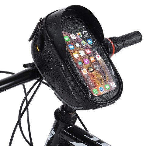Wozinsky torba rowerowa na kierownicę z etui na telefon 1 l czarna (WBB16BK) Wozinsky torba rowerowa na kierownicę z etui na telefon 1 l czarna (WBB16BK)