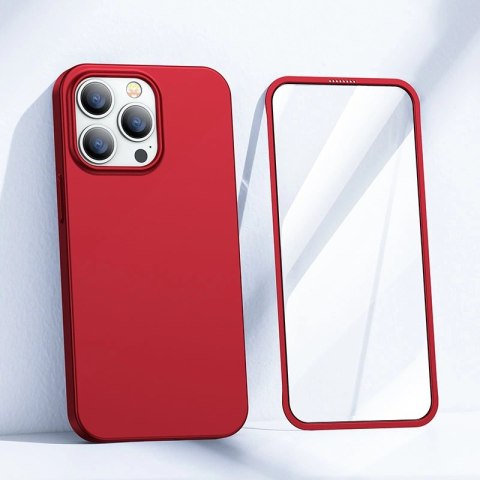 Joyroom 360 Full Case etui pokrowiec do iPhone 13 Pro obudowa na tył i przód + szkło hartowane czerwony (JR-BP935 red) Joyroom 360 Full Case etui pokrowiec do iPhone 13 Pro obudowa na tył i przód + szkło hartowane czerwony (JR-BP935 red)