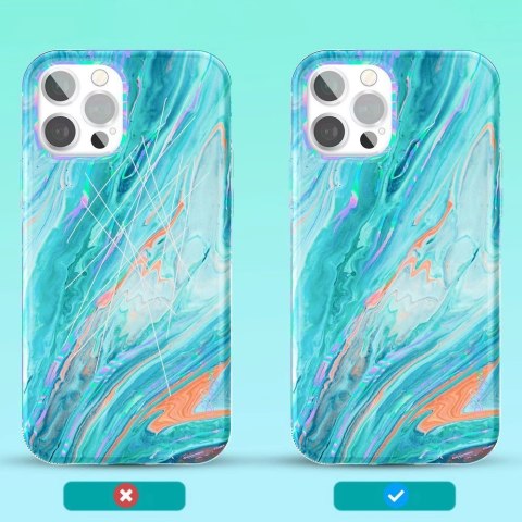Kingxbar Watercolour Series kolorowe etui do iPhone 12 Pro Max różowo-zielony Kingxbar Watercolour Series kolorowe etui do iPhone 12 Pro Max różowo-zielony