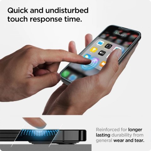 Szkło hartowane Spigen Glas.tR EZ Fit na iPhone 13 / 13 Pro / 14 / 16e Szkło hartowane Spigen Glas.tR EZ Fit na iPhone 13 / 13 Pro / 14 / 16e