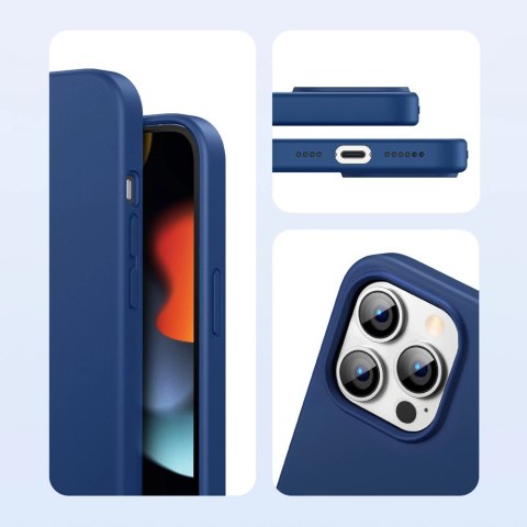 Ugreen Protective Silicone Case gumowe elastyczne silikonowe etui pokrowiec iPhone 13 Pro niebieski Ugreen Protective Silicone Case gumowe elastyczne silikonowe etui pokrowiec iPhone 13 Pro niebieski