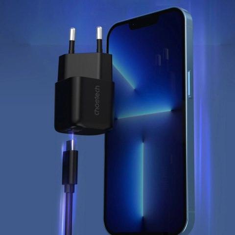 Choetech ładowarka sieciowa GaN USB Typ C PD 30W czarny (PD5007) Choetech ładowarka sieciowa GaN USB Typ C PD 30W czarny (PD5007)