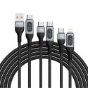 Dudao kabel USB Typ C - Lightning szybkie ładowanie PD 20W 1m czarny (L7MaxL)