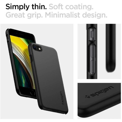 Etui Spigen Thin Fit na iPhone 7 / 8 / SE 2020 / 2022 - czarne Etui Spigen Thin Fit na iPhone 7 / 8 / SE 2020 / 2022 - czarne