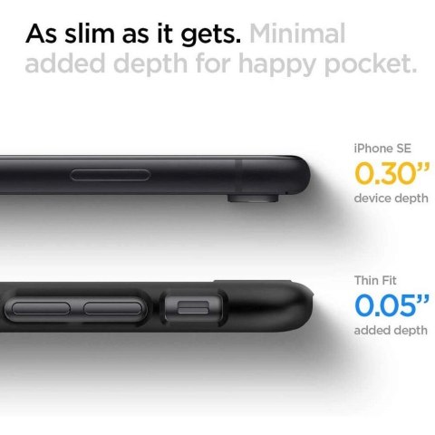Etui Spigen Thin Fit na iPhone 7 / 8 / SE 2020 / 2022 - czarne Etui Spigen Thin Fit na iPhone 7 / 8 / SE 2020 / 2022 - czarne