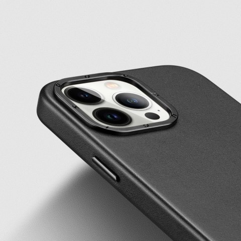 Dux Ducis Grit skórzane etui do iPhone 14 Pro Max elegancki pokrowiec ze sztucznej skóry (kompatybilne z MagSafe) czarny Dux Ducis Grit skórzane etui do iPhone 14 Pro Max elegancki pokrowiec ze sztucznej skóry (kompatybilne z MagSafe) czarny