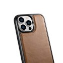 ICarer Leather Oil Wax etui iPhone 14 Pro Max skórzany pokrowiec brązowe (WMI14220720-TN)