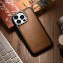 ICarer Leather Oil Wax etui iPhone 14 Pro Max skórzany pokrowiec brązowe (WMI14220720-TN)