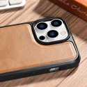 ICarer Leather Oil Wax etui iPhone 14 Pro Max skórzany pokrowiec brązowe (WMI14220720-TN)