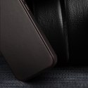 Dux Ducis Naples etui do iPhone 14 Pro Max skórzany pokrowiec (kompatybilny z MagSafe) ciemnobrązowy