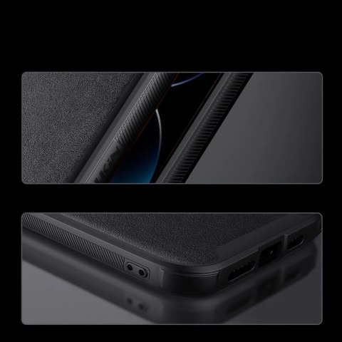Nillkin CamShield Leather S Case etui iPhone 14 Pro Max pokrowiec z osłoną na aparat czarny Nillkin CamShield Leather S Case etui iPhone 14 Pro Max pokrowiec z osłoną na aparat czarny