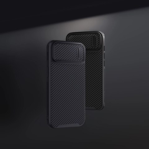 Nillkin Synthetic Fiber S Case etui iPhone 14 Plus z osłoną na aparat czarny Nillkin Synthetic Fiber S Case etui iPhone 14 Plus z osłoną na aparat czarny