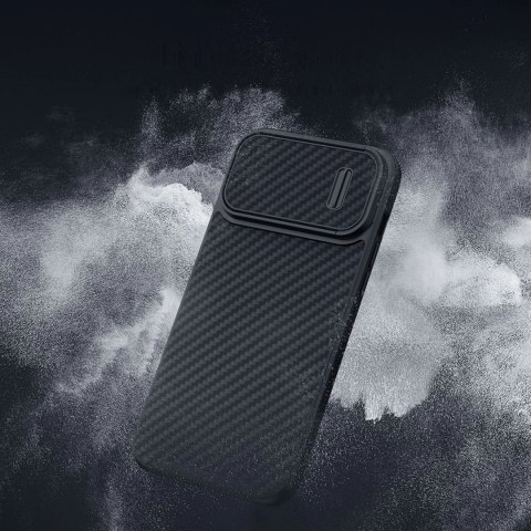 Nillkin Synthetic Fiber S Case etui iPhone 14 Plus z osłoną na aparat czarny Nillkin Synthetic Fiber S Case etui iPhone 14 Plus z osłoną na aparat czarny