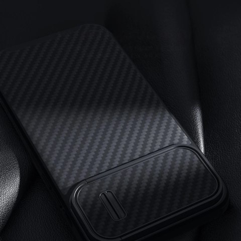 Nillkin Synthetic Fiber S Case etui iPhone 14 Plus z osłoną na aparat czarny Nillkin Synthetic Fiber S Case etui iPhone 14 Plus z osłoną na aparat czarny