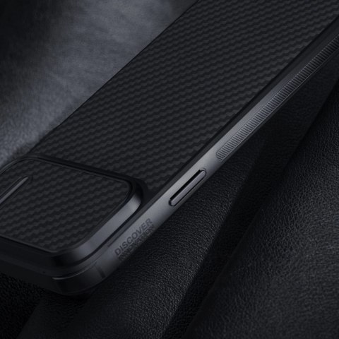 Nillkin Synthetic Fiber S Case etui iPhone 14 Plus z osłoną na aparat czarny Nillkin Synthetic Fiber S Case etui iPhone 14 Plus z osłoną na aparat czarny