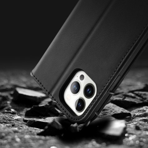 Dux Ducis Hivo skórzane etui z klapką pokrowiec ze skóry naturalnej portfel na karty i dokumenty iPhone 14 Pro Max brązowy Dux Ducis Hivo skórzane etui z klapką pokrowiec ze skóry naturalnej portfel na karty i dokumenty iPhone 14 Pro Max brązowy