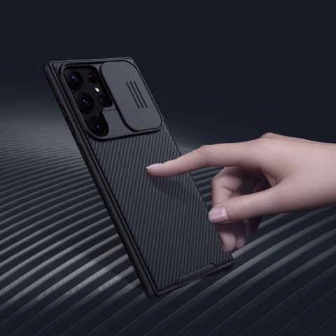 Nillkin CamShield Pro Case etui Samsung Galaxy S23 Ultra pokrowiec z osłoną na aparat czarne Nillkin CamShield Pro Case etui Samsung Galaxy S23 Ultra pokrowiec z osłoną na aparat czarne
