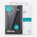 Nillkin Strap Case etui do Samsung Galaxy S23 Ultra pancerny pokrowiec z paskiem na rękę niebieskie