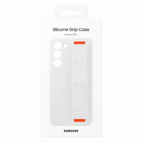 Samsung Silicone Grip Cover etui Samsung Galaxy S23+ silikonowy pokrowiec z paskiem na rękę białe (EF-GS916TWEGWW) Samsung Silicone Grip Cover etui Samsung Galaxy S23+ silikonowy pokrowiec z paskiem na rękę białe (EF-GS916TWEGWW)
