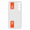 Samsung Silicone Grip Cover etui Samsung Galaxy S23+ silikonowy pokrowiec z paskiem na rękę białe (EF-GS916TWEGWW)
