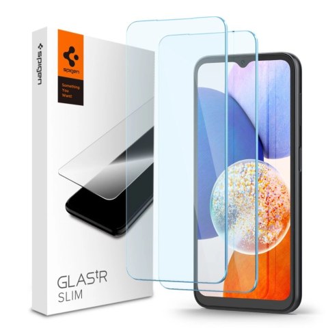 Szkło hartowane Spigen Glas.tR Slim na Samsung Galaxy A14 4G / 5G - 2 szt. Szkło hartowane Spigen Glas.tR Slim na Samsung Galaxy A14 4G / 5G - 2 szt.
