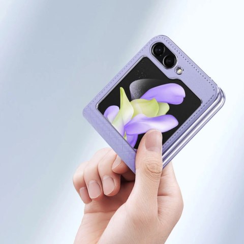 Etui Dux Ducis Bril skórzane na Samsung Galaxy Z Flip 5 5G - fioletowe Etui Dux Ducis Bril skórzane na Samsung Galaxy Z Flip 5 5G - fioletowe