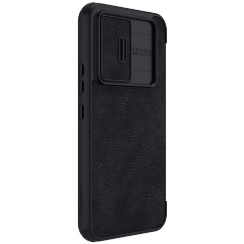Nillkin Qin Leather Pro Case etui do Samsung Galaxy A54 5G pokrowiec z klapką osłona na aparat czarne Nillkin Qin Leather Pro Case etui do Samsung Galaxy A54 5G pokrowiec z klapką osłona na aparat czarne