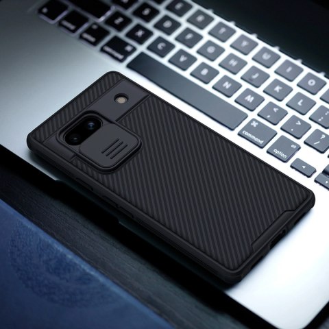 Pancerne etui Google Pixel 7a z osłoną na aparat Nillkin CamShield Pro Case - czarne Pancerne etui Google Pixel 7a z osłoną na aparat Nillkin CamShield Pro Case - czarne