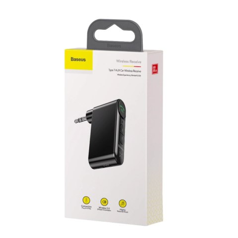 Transmiter Bluetooth AUX Baseus BSBA-02 (Overseas Edition) - czarny Transmiter Bluetooth AUX Baseus BSBA-02 (Overseas Edition) - czarny