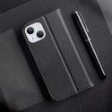 Etui z portfelem Dux Ducis Hivo z blokadą RFID do iPhone 15 Plus - brązowe