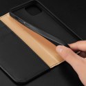 Etui z portfelem Dux Ducis Hivo z blokadą RFID do iPhone 15 Plus - brązowe