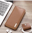 Etui z portfelem Dux Ducis Hivo z blokadą RFID do iPhone 15 Plus - brązowe