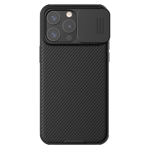 Pancerne etui Nillkin CamShield Pro Magnetic Case do iPhone 15 Pro Max z osłoną na aparat - czarne Pancerne etui Nillkin CamShield Pro Magnetic Case do iPhone 15 Pro Max z osłoną na aparat - czarne