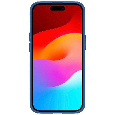 Wzmocnione etui do iPhone 15 Plus Nillkin Super Frosted Shield Pro - niebieskie Wzmocnione etui do iPhone 15 Plus Nillkin Super Frosted Shield Pro - niebieskie