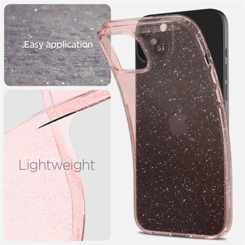 Etui Spigen Liquid Crystal Glitter na iPhone 15 Plus - różowo-przezroczyste Etui Spigen Liquid Crystal Glitter na iPhone 15 Plus - różowo-przezroczyste