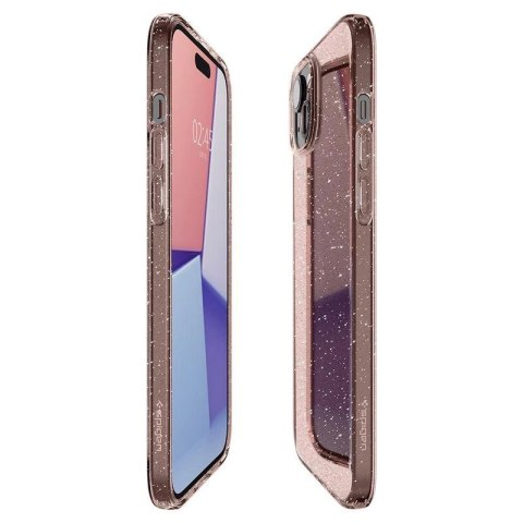 Etui Spigen Liquid Crystal Glitter na iPhone 15 Plus - różowo-przezroczyste Etui Spigen Liquid Crystal Glitter na iPhone 15 Plus - różowo-przezroczyste