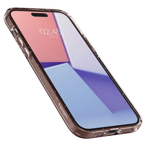 Etui Spigen Liquid Crystal Glitter na iPhone 15 Plus - różowo-przezroczyste Etui Spigen Liquid Crystal Glitter na iPhone 15 Plus - różowo-przezroczyste