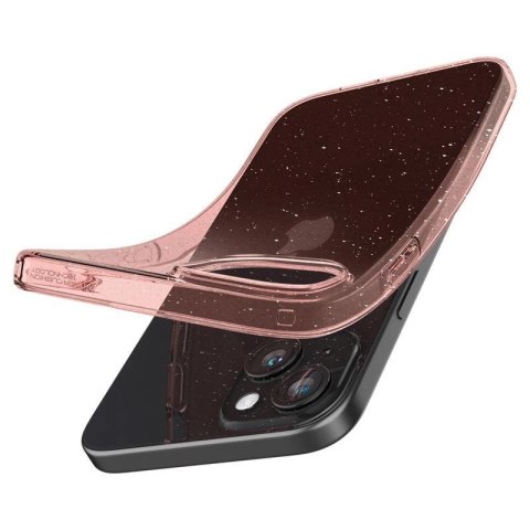 Etui Spigen Liquid Crystal Glitter na iPhone 15 Plus - różowo-przezroczyste Etui Spigen Liquid Crystal Glitter na iPhone 15 Plus - różowo-przezroczyste