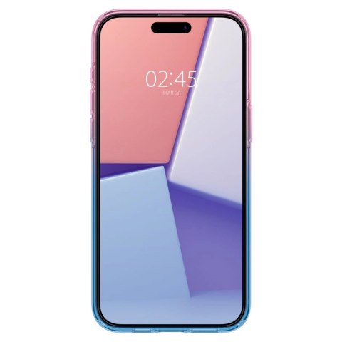 Etui Spigen Liquid Crystal na iPhone 15 Pro - różowo-niebieskie Etui Spigen Liquid Crystal na iPhone 15 Pro - różowo-niebieskie